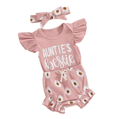 Tiny Royalty AuntieLove – 3-Piece Summer Set for Baby Girls