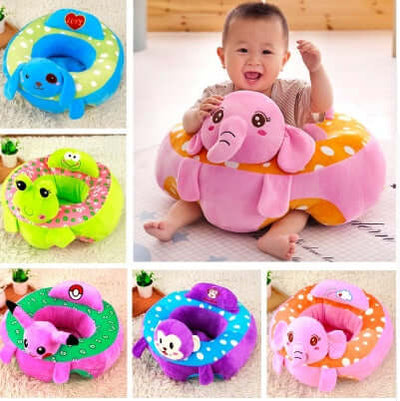 Cartoon baby sofa plush toys wholesale children's learning seat with colorful designs for infants.