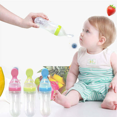Tiny Royalty Safe Newborn Baby Feeding Bottle with Toddler Silicone in use by a child.